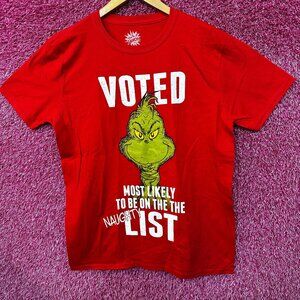 How The Grinch Stole Christmas Dr Seuss Naughty List Tee L